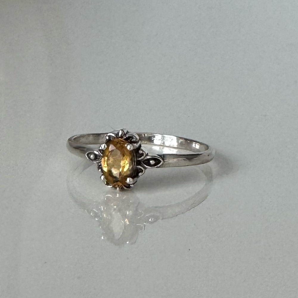 NWOT Sundance Afternoon Portrait Ring, Citrine, Sterling Silver - Picture 1 of 6